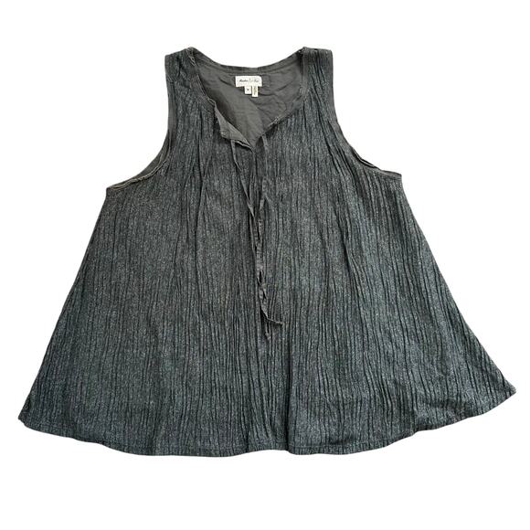 Meadow Rue Anthropologie gray sleeveless textured tank top size M - Picture 14 of 14